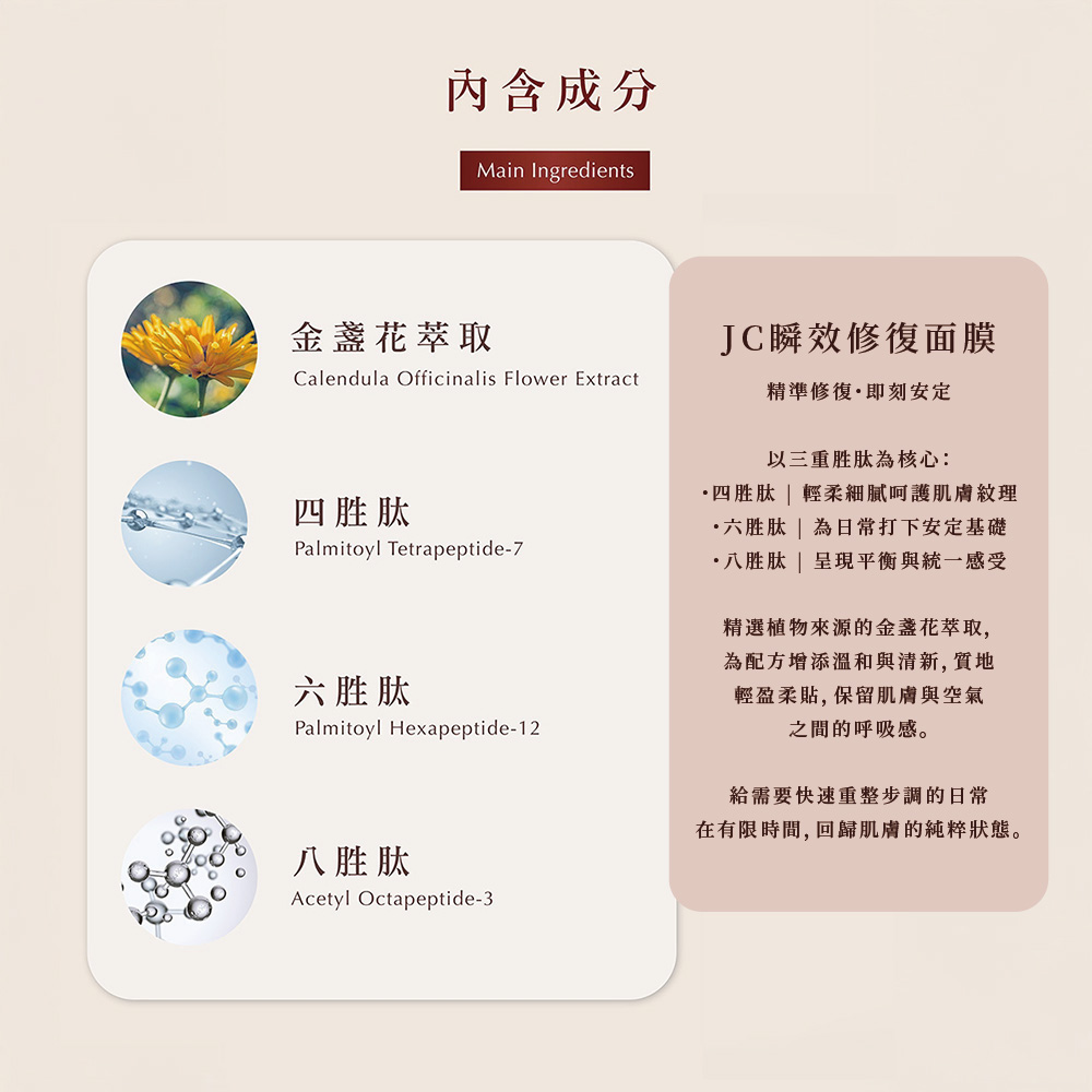 JEAN CARE 瞬效修復面膜